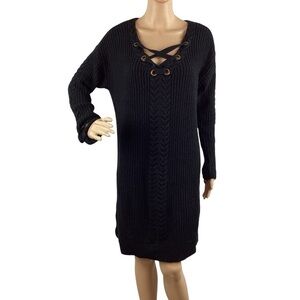 Maurices Sweater Dress Size L Black